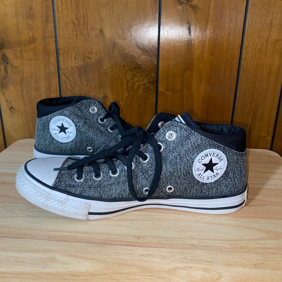 Converse All Star High-Top Sneakers - Black and Gray - Picture 1 of 3